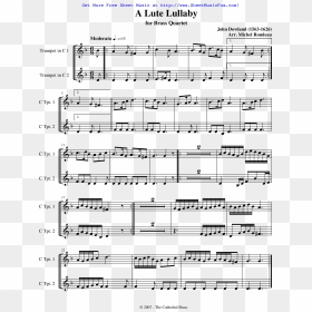 A Lute Lullaby Sheet Music - Canon Del Cangrejo Bach Partitura, HD Png Download - lute png