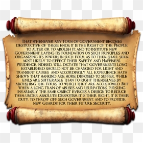 Book, HD Png Download - declaration of independence png