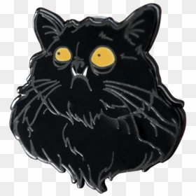 Custom Lapel Pins From Choonimals - Black Cat, HD Png Download - sad keanu png
