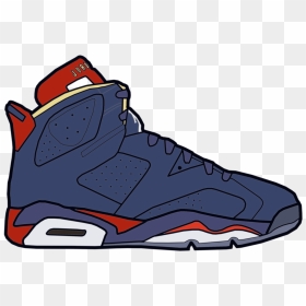 Jumpman Air Jordan Shoe Drawing Sneakers - Jordan Shoes Drawing, HD Png Download - cartoon shoes png