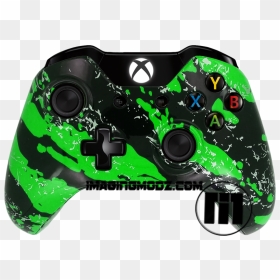 Custom Xbox One Controller, HD Png Download - green splatter png