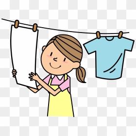 洗濯 物 が 渇く, HD Png Download - hanging clothes png
