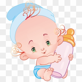 Infant Clipart Blonde Baby - Cute Baby Cartoon, HD Png Download - baby cartoon png