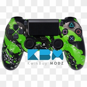 Hydro Dipped Ps4 Controllers, HD Png Download - green splatter png