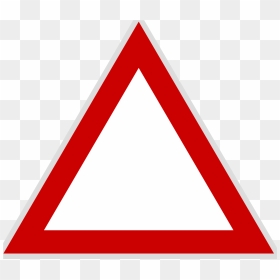Triangular Clipart Triangle Shape - Red Triangle Sign, HD Png Download - traingle png