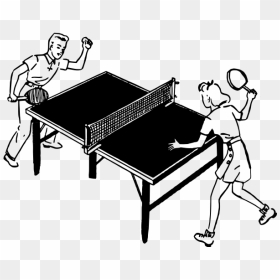 Kids Play Table Tennis - Icon Draw Table Tennis, HD Png Download - ping pong png