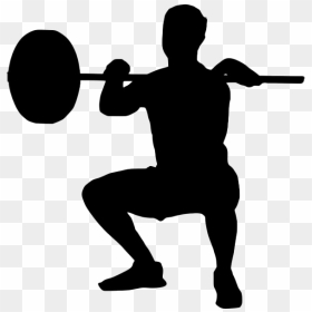 Silhouette Fitness Png, Transparent Png - squat png