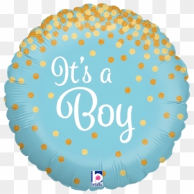 Glittering It"s A Boy Foil Balloon - Yellow Happy Face Balloon, HD Png Download - it's a boy png
