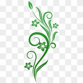 Green Floral Vector Png, Transparent Png - green flowers png