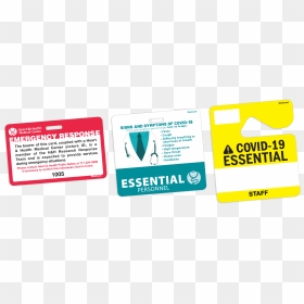 Essential Worker Id Credentials - Danger Sign, HD Png Download - id png
