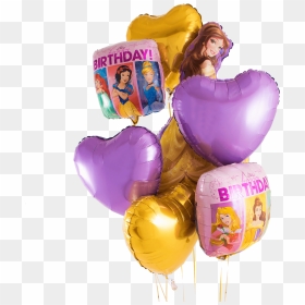 Belle Happy Birthday Balloon Bouquet - Balloon, HD Png Download - princess belle png