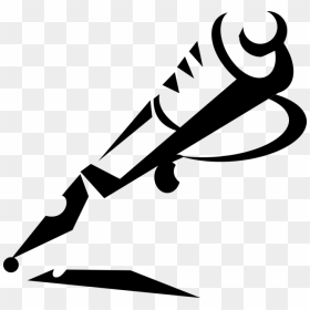 Vector Illustration Of Fountain Pen Writing Instrument, HD Png Download - pen vector png