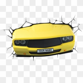 3d Light Fx 3d Muscle Car Light - Car Is Coming Through Wall, HD Png Download - autos png