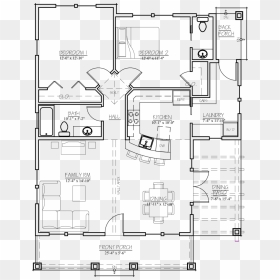 Thumb Image - Download Two Bedroom House Plan, HD Png Download - floor plan png
