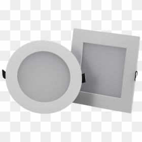 15w Pc Slim Panel Light Round / Square - Circle, HD Png Download - round square png