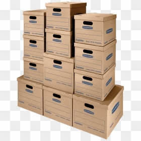 Transparent Moving Boxes Png - Stack Of Banker Boxes, Png Download - moving boxes png