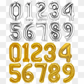 Number Balloon Png Free, Transparent Png - silver balloons png