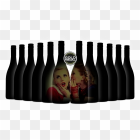 Glass Bottle, HD Png Download - gold bottle png