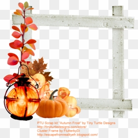 Transparent Frost On The Pumpkin Clipart - Autumn Cluster Frames, HD Png Download - fall frame png