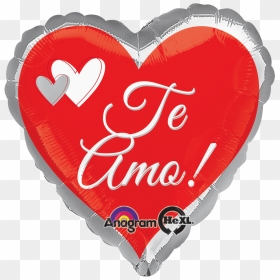 Te Amo Red & Silver - Balloon, HD Png Download - silver balloons png