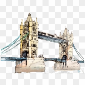Transparent Bridge Clipart Png - Aesthetic London Stickers, Png Download - stone bridge png