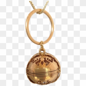 Vintage Six Photo Gold Ball Locket In Ornate 18 Karat - Locket, HD Png Download - gold ball png