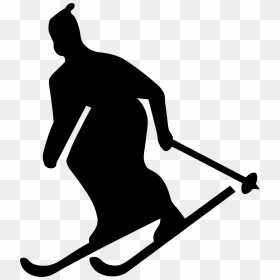 Skier Silhouette, HD Png Download - skier png