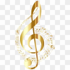 Gold Music Note , Png Download - Gold Music Notes Transparent Background, Png Download - musical png