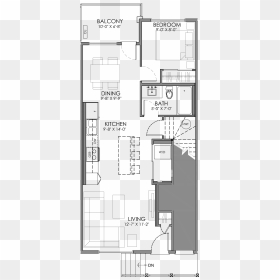 Bath Drawing Architectural - Floor Plan, HD Png Download - floor plan png
