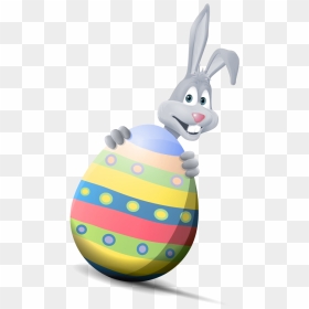 Transparent Easter Bunny With Egg Png Clipart Pictureu200b - Easter Bunny Png Transparent, Png Download - easter background png