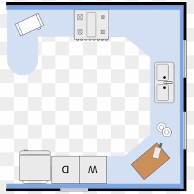 Small Kitchen Floor Plan - Example Of Kitchen In Floor Plan, HD Png Download - floor plan png
