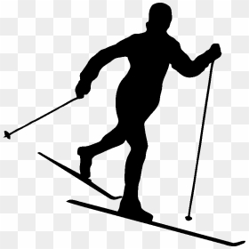 Cross Country Ski Silhouette, HD Png Download - skier png