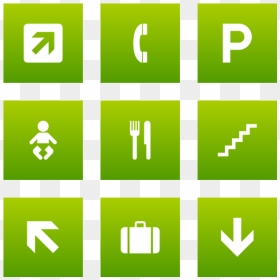 Aiga Icon In Style Flat Square White On Green Gradient - Emergency And Evacuation Procedures, HD Png Download - green square png