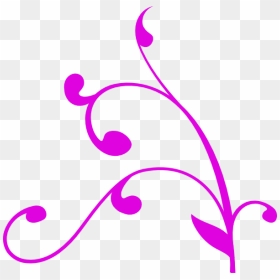Decorative Corner Purple Clip Art - Flower Stems Clip Art, HD Png Download - decorative corner png