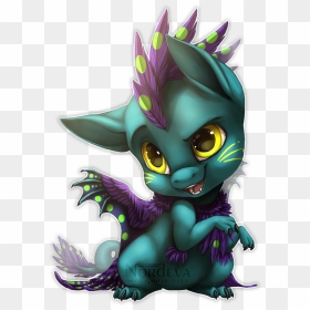 Chibi Valkyrie By Nordeva - Anime Baby Dragon Drawing, HD Png Download - cute dragon png