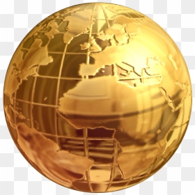 Gold Earth Png, Transparent Png - globe .png