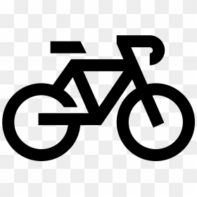 This Is A Black And White Outline Of A Bicycle - Bicycle, HD Png Download - bicicleta png