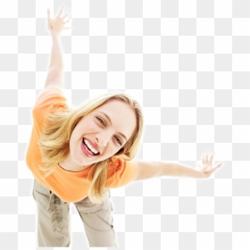 Single And Happy - Young Smile Png, Transparent Png - happy woman png