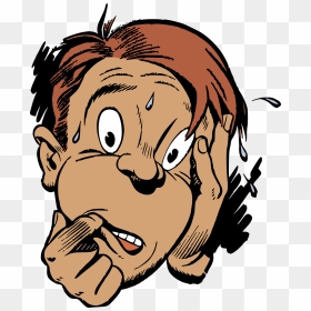 Face Of Sweating Worried Boy Vector Clipart Image - Worried Clipart Png, Transparent Png - sweating png
