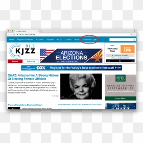 Click The E-member Login Button From Any Page On Kjzz - Kjzz, HD Png Download - login button png