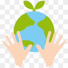 Earth Ecology Hands Clipart - 地球 を 守る イラスト, HD Png Download - hands clipart png