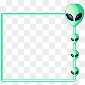 #neon #glow #alien #square #green #aliens #freetoedit, HD Png Download - green square png