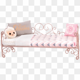 Sweet Dreams Scrollwork Bed For 18-inch Dolls - Studio Couch, HD Png Download - scrollwork png