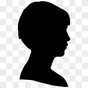 Face Silhouette Woman, Face Silhouette Of Young Chinese - Boy Silhouette Face Looking Right, HD Png Download - woman face silhouette png