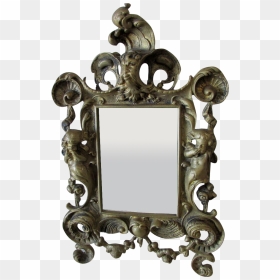 Antique Mirror Frame Tattoo Art Nouveau Filigree Art - Filigree Mirror Frame, HD Png Download - gold filigree png