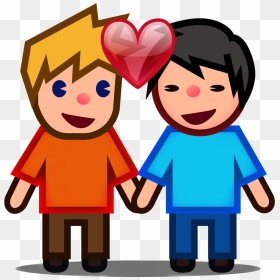 Cartoon Holding Hands 15, Buy Clip Art - Couple Emoji Png, Transparent Png - whatsapp.png
