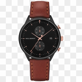 Watch Chrono Line Black Sunray Ip Black/rose Gold Leather - Paul Hewitt Chrono Line, HD Png Download - sunray png