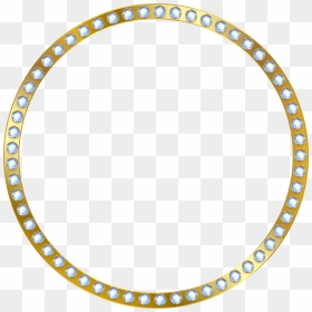 Round Border Frame Gold, HD Png Download - gold oval frame png