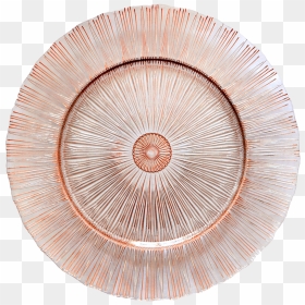 Sunray Design Glass Charger - Glass Charger Plate Rose Gold, HD Png Download - sunray png