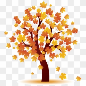Autumn Tree Vector, HD Png Download - deciduous tree png